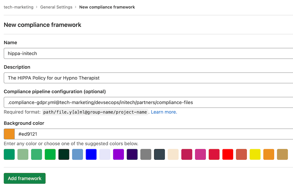 Compliance pipeline